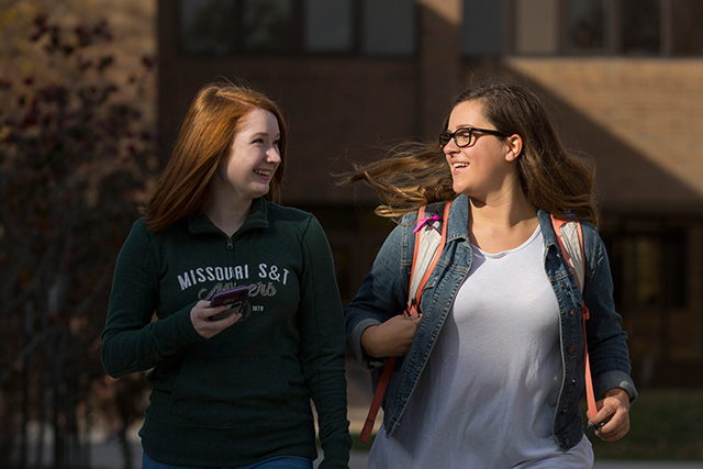 Students near the campus